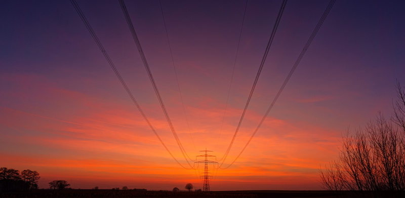 wire, scenics - nature, 5K, current, no people, cable, current conducting, dusk, dramatic sky, upper lines, pylon, power supply, line, symmetry, dynamics