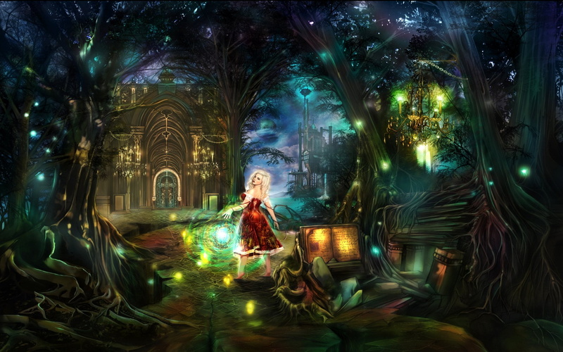 illuminated, decoration, illustration, lifestyles, front view, Dream, middle, plant, portrait, looking at camera, backgrounds, adult, contemplation, dark