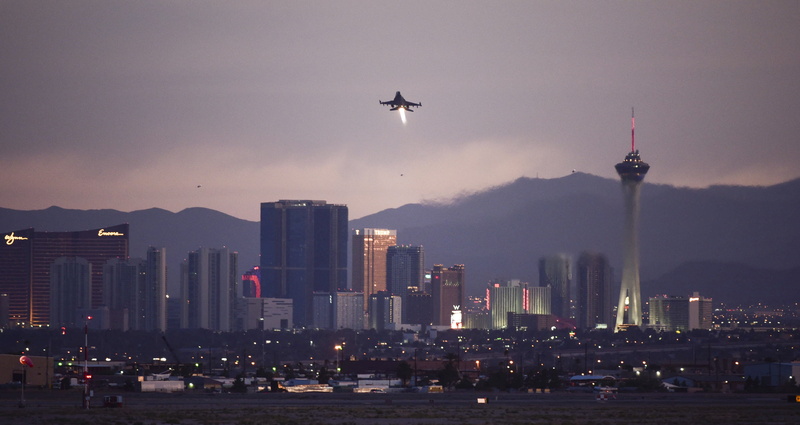 urban skyline, no people, sky, technology, 5K, built structure, nellis air force base, military, landscape, cityscape, fumes, las vegas, architecture