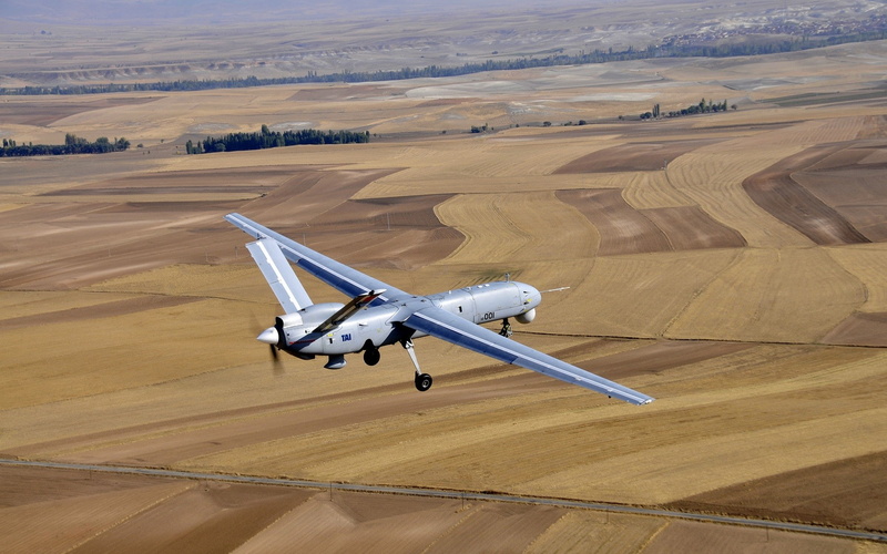aircraft, field, landscape, propeller, Turkish Aerospace Industries, military aircraft, 1080P, UAVs