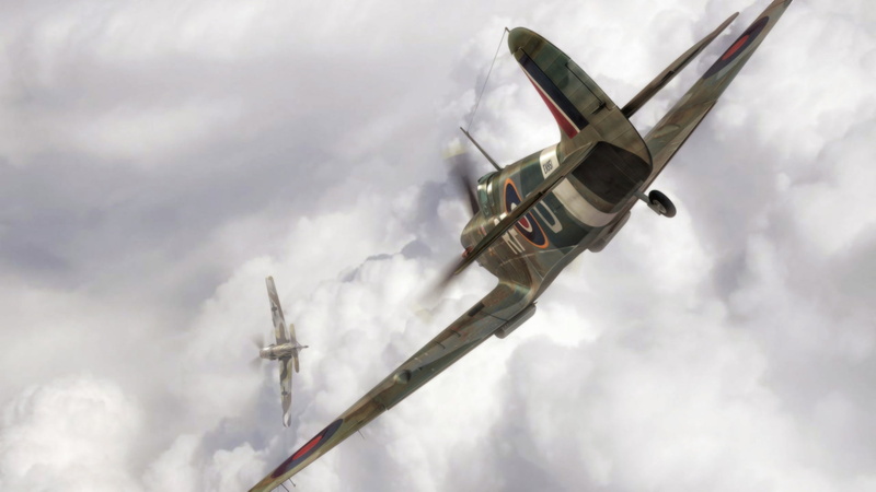 ww2, mode of transportation, day, equipment, machinery, cloud - sky, 1080P, aviation, spitfire, dogfight, war, arts culture and entertainment, sky, painting