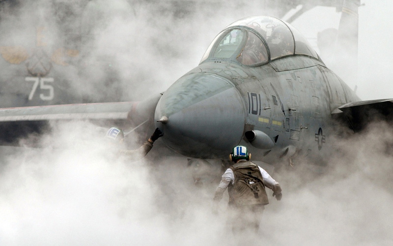 F-14 Tomcat, aircraft, Grumman F-14 Tomcat, military aircraft, jet fighter, military, 1080P