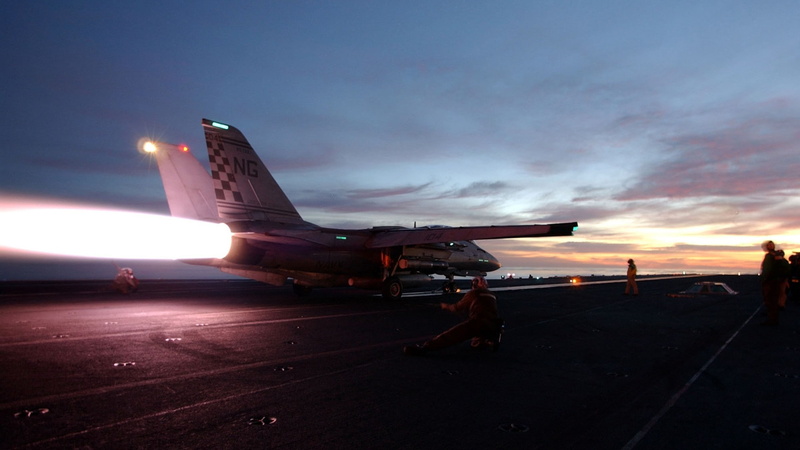 military, Grumman F-14 Tomcat, aircraft, aircraft carrier, military aircraft, jet fighter, 1080P