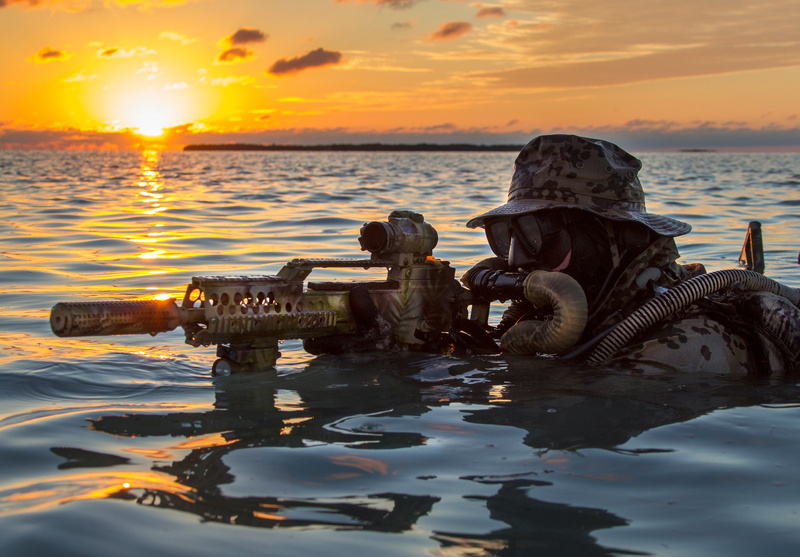Kommando, machine, Bundeswehr, water, fighter, dawn, 4K