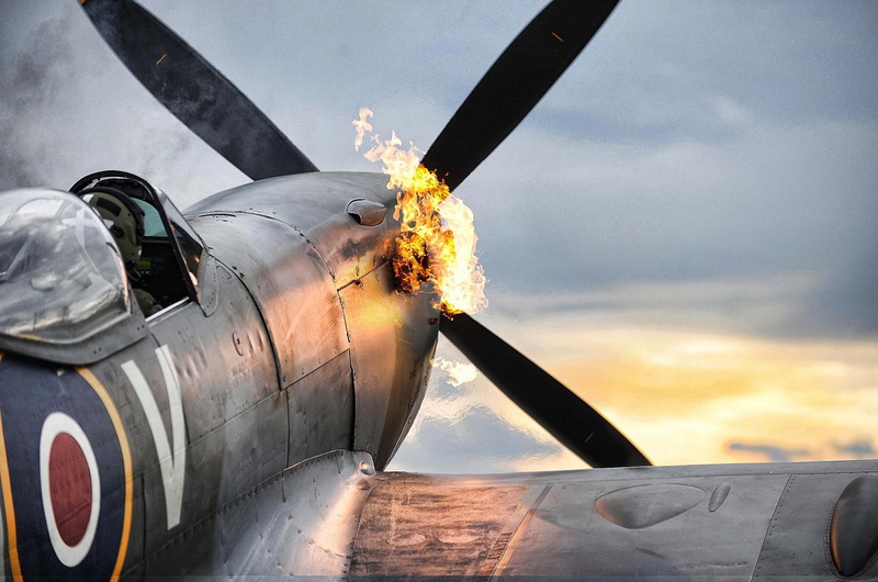 day, air vehicle, sky, engine, outdoors, explosive, nature, aerospace industry, army, Supermarine Spitfire, car, brown, transportation, white, wooden, fighter plane