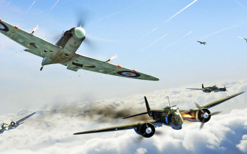military aircraft, vehicle, 1080P, aircraft, spitfire