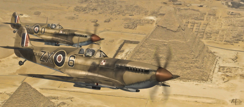 scenics - nature, Egypt, air force, art, mode of transportation, two, interceptor, the plane, squadron, scout, pyramids, pair, illustrations, flight, airplane