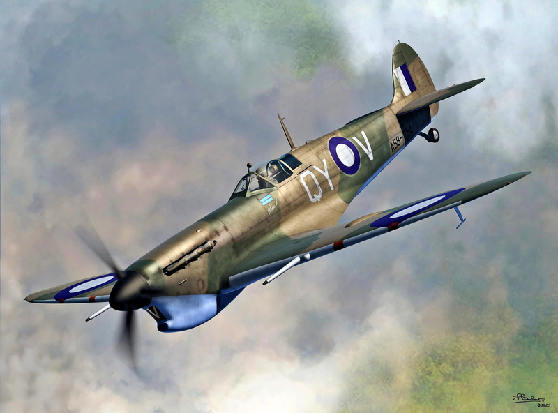 2K, Spitfire Mk.Vc/trop, RAAF, fighter, Supermarine Spitfire, Spitfire ...