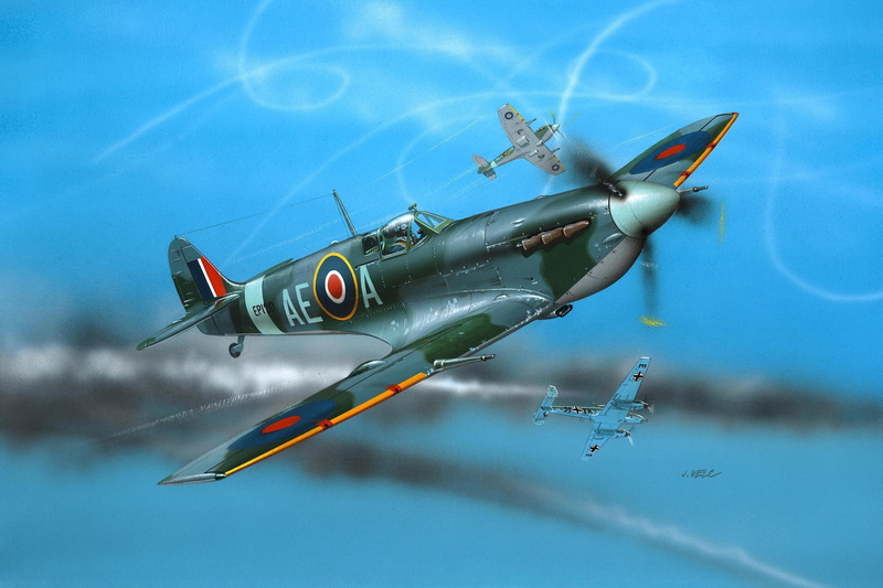on the move, aerial view, flying, airplane, nature, sky, mode of transportation, air vehicle, military, military airplane, day, world war ii military aircraft military aircraft airplane spitfire supermarine spitfire royal airforce