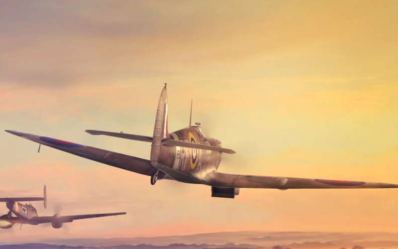 military, Supermarine Spitfire, airplane, 1080P, Messerschmitt Bf 110, Royal Airforce, World War II, Messerschmitt, Spitfire, aircraft, Military Aircraft