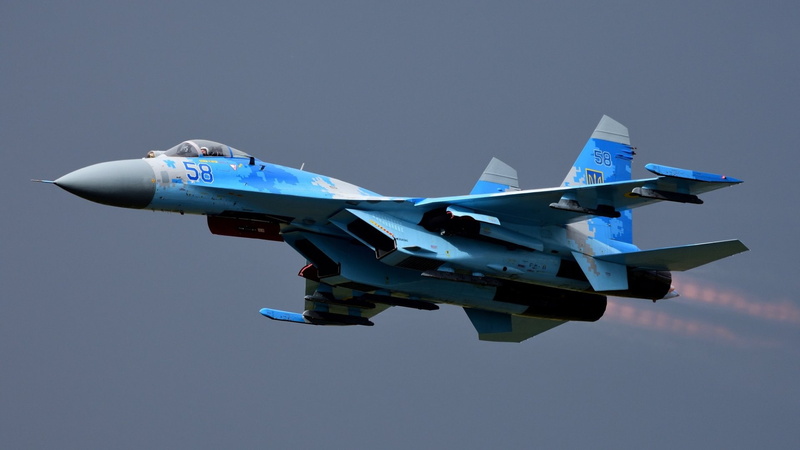 Jet Fighter, 1080P, Aircraft, Warplane, Jet Fighters, Sukhoi Su-27