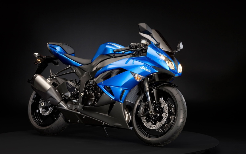ninja, zx, bike, blue, kawasaki, sports, 1080P, black, r