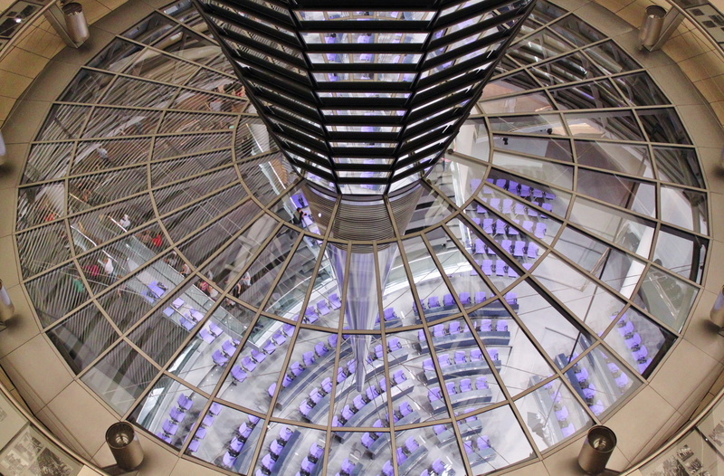 window, reflection, berlin government, capital, no people, directly below, berlin, low angle view, city, indoors, architecture and art, government, sunlight