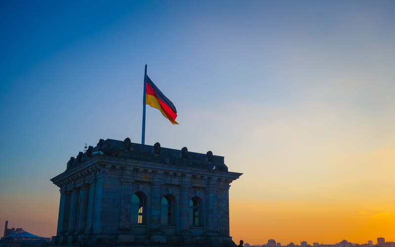 reichstag, national icon, no people, germany, orange, historic, low angle view, built structure, patriotism, city, history, view, sunset, architecture