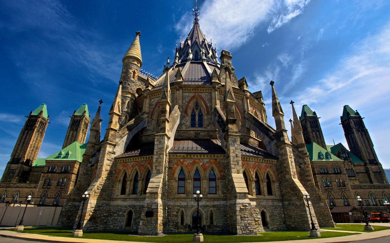 1080P, Canada, The Library Of Parliment Ottawa, Library Of Parliament, Monuments