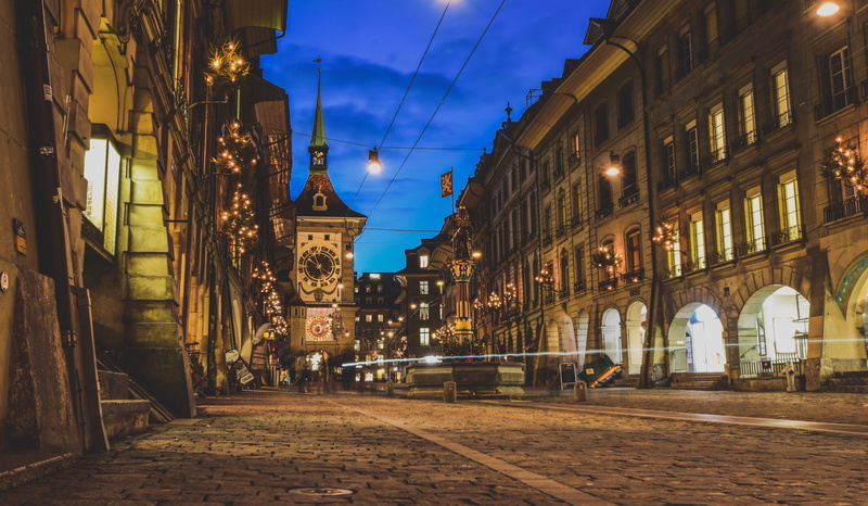 transportation, pavers, the way forward, street, architecture, building, tower, illuminated, nature, clock, night, paved, residential district, fountain