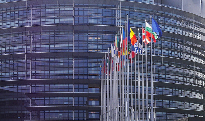 red, eu, independence, European Parliament, european union, building exterior, blue, alsace, shape, wind, nature, office building exterior, patriotism