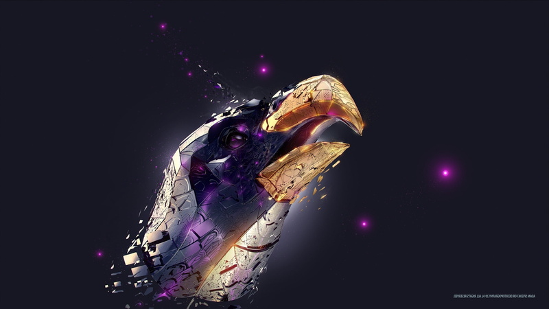 2K, eagle, Jupiter, Purple, Desktopography, Adam Spizak