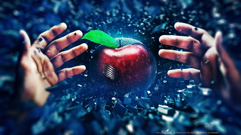 apples, digital, spizak, art, adam, 1080P