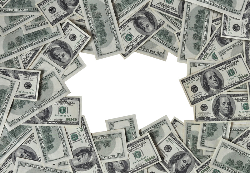 paper currency, currency, savings, investment, 2K, wealth, dollar sign, Money, directly below, success, home finances, no people,  white background, abundance