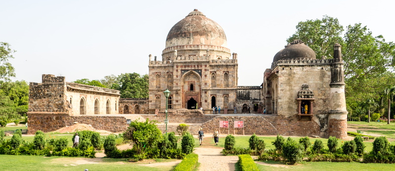 ancient civilization, new delhi, no people, ornamental garden, the past, garden, sky, india, tourism, outdoors, grass, plant, formal garden, clear sky
