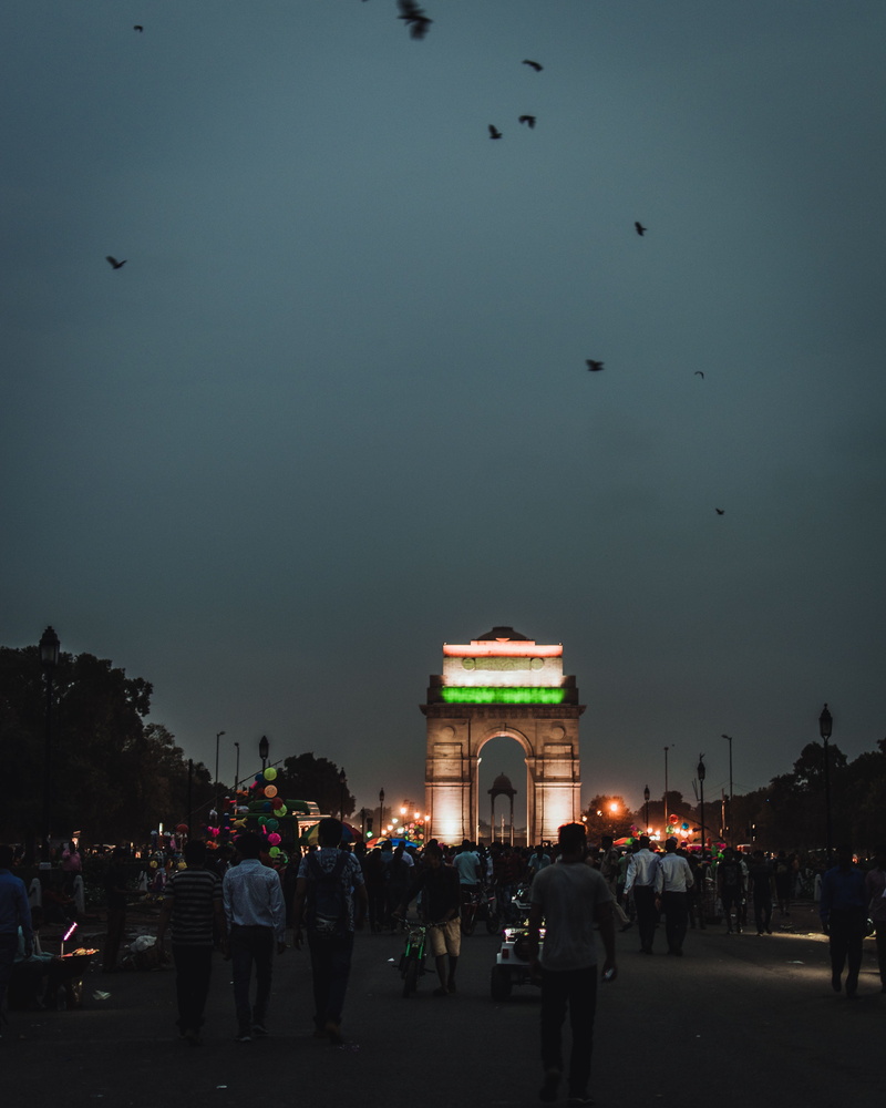 tourism, real people, women, built structure, india, architecture, 4K, leisure activity, nature, illuminated, adult, crowd, large group of people, new delhi