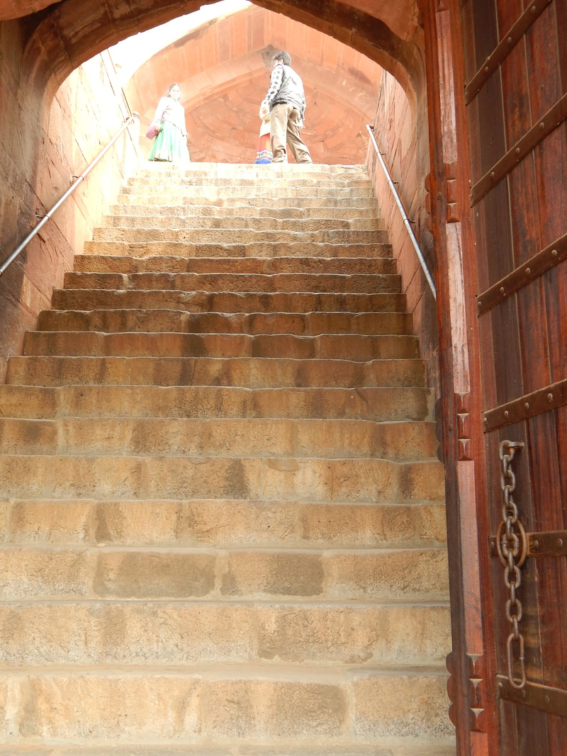 the past, moving up, the way forward, stairs, built structure, direction, new delhi, staircase, real people, one person, delhi, outdoors, architecture
