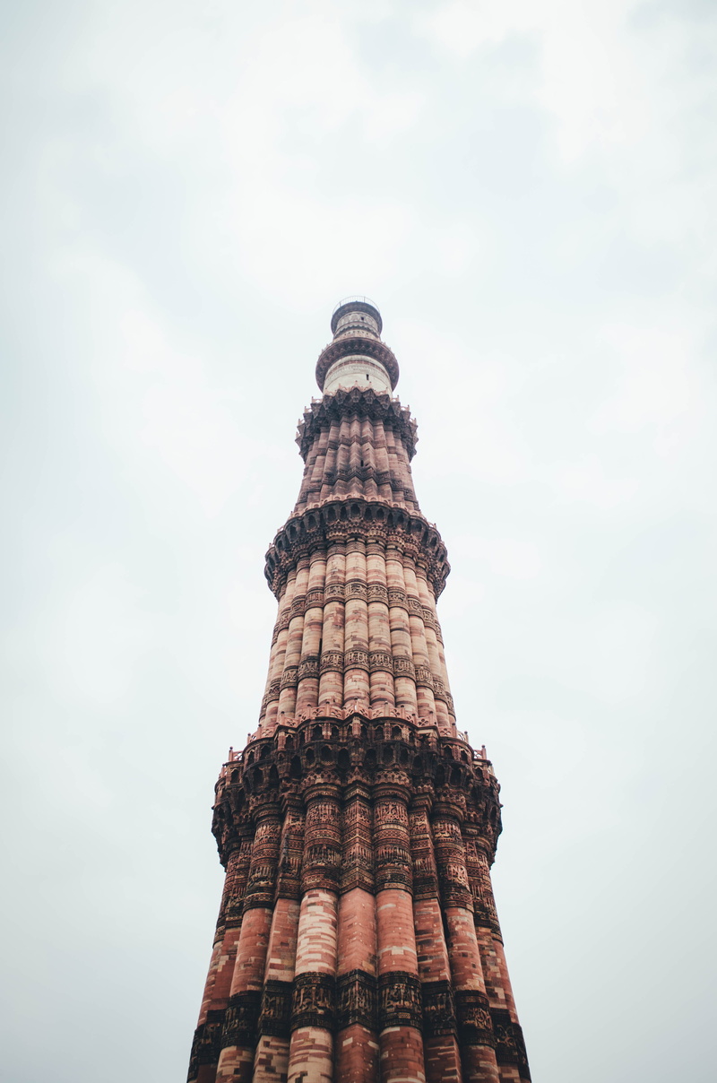 delhi, center, building exterior, the past, tall - high, pillar, moody, height, hight, travel destinations, 4K, outdoors, fallic, building, no people