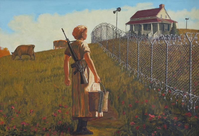 picture, weapons, banksy, 720P, woman