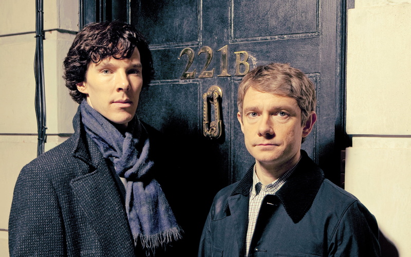 males, headshot, Season 3, people, Sherlock Holmes, females, mid adult, looking at camera, leisure activity, two people, young men, mature men, trench