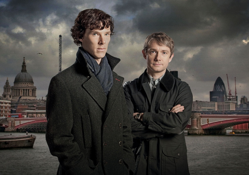 english Culture, males, england, urban Scene, London, cityscape, caucasian Ethnicity, Sherlock, building exterior, london - England, s, coat, smiling, front view