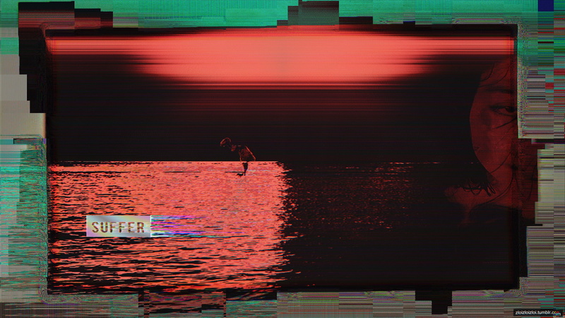 glitch Art, 1080P, red, abstract, Webpunk, digital art