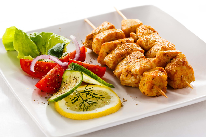 kebabs, 5K, lemons, fried chicken, death, animals, food, flesh, platter