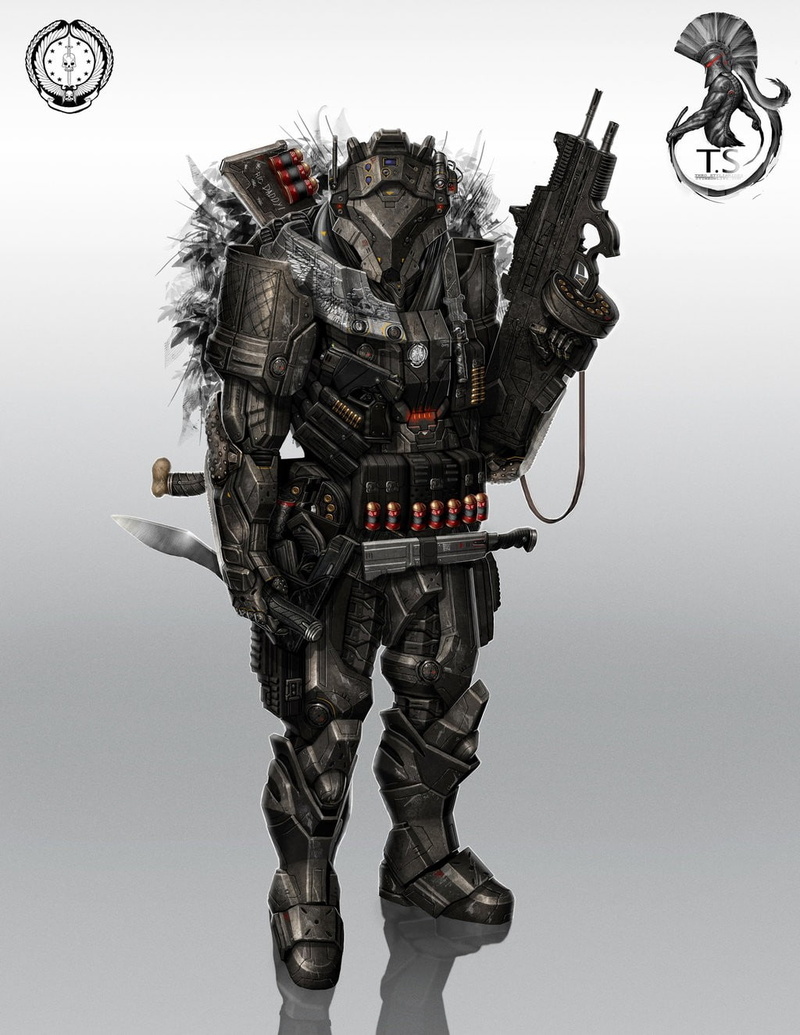 x, suit, concept, Guns, combat, knife, weapons, futuristic, aircraft, hd, art, digital, armored, wall, concepts, 720P, soldiers