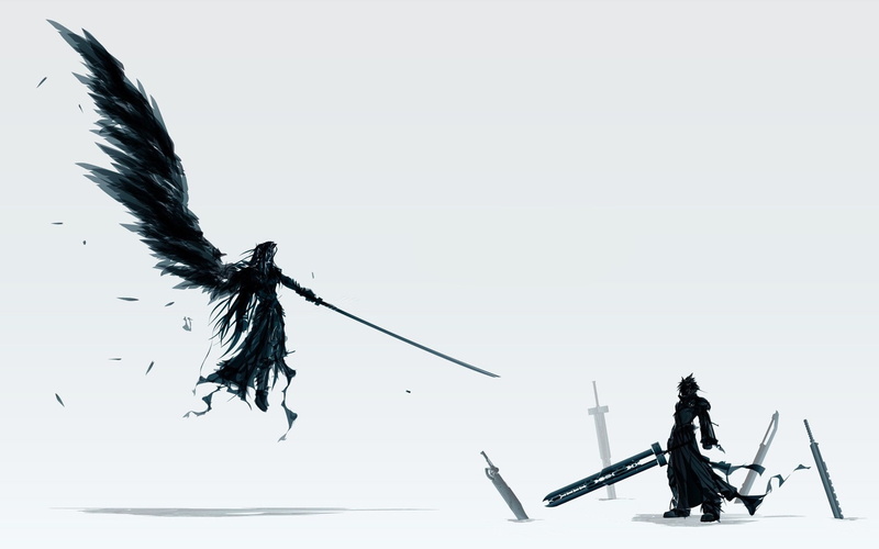 gun, outdoors, black color, day, art and craft, human representation, final fantasy vii dark siders, silhouette, white background, copy space, cut out