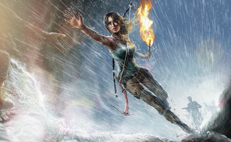 one person, Games, full length, splashing, Tomb Raider, young adult, women, game, lara, sea, hd, lara croft, tomb, men, 2015, croft, vitality