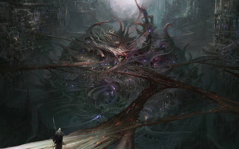 dark, torment, fantasy, numenera, 1080P, cities, tides, drawing, art