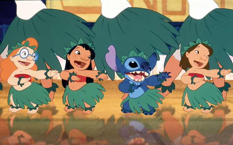 1080P, Movie, group of people, people, day, art and craft, smiling, representation, Lilo and Stitch, nature, creativity, digital composite, mammal, celebration