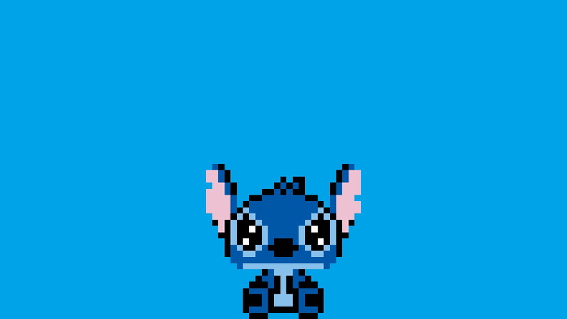 large group of objects, close-up, connection, Lilo And Stitch, 1080P, colored background, copy space, Pixel Art, Pixels, digital composite, indoors, cooperation