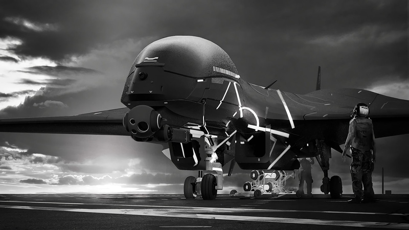 px, monochrome, digital, hd, art, 1920x1080 px, x, aircraft, drone, 1080P, digital art, architecture