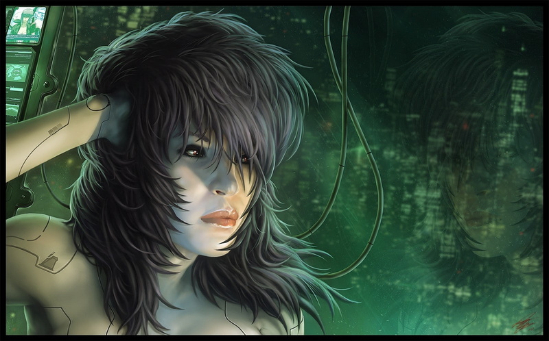 ghost, hot, shell, hd, Motoko Kusanagi, x, 720P, art, motoko, Ghost in the Shell, anime, kusanagi