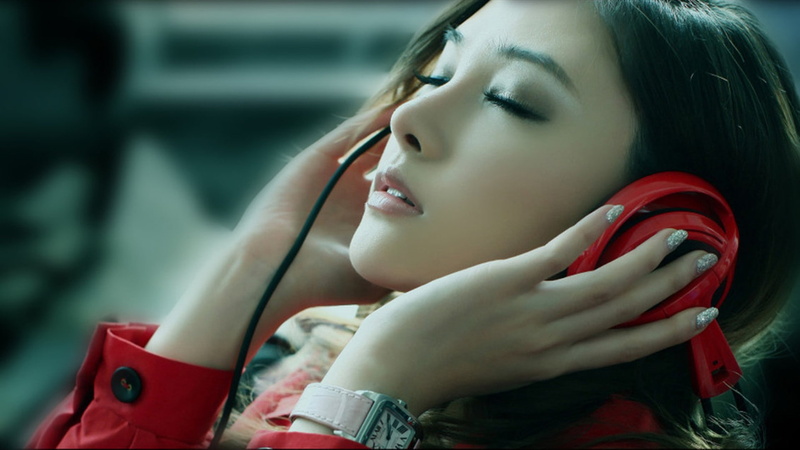 entertainment, asians, Music, art, girl, headphones, closed, x, hd, women, eyes, 1080P
