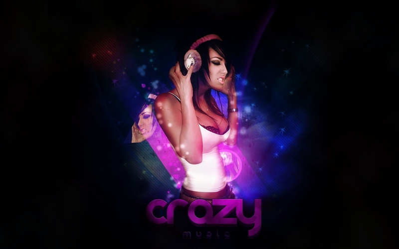 1080P, art, brunettes, entertainment, crazy, hd, x, headphones, women, music, girl