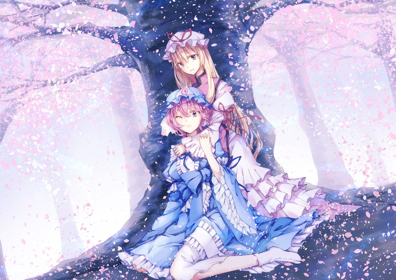 Touhou, Anime, 1080P, Yukari Yakumo, Yuyuko Saigyouji