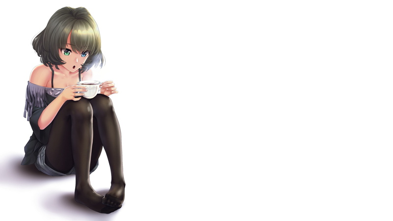 anime girls, shorts, heterochromia, anime, 2K, Takagaki Kaede, short hair, brunette