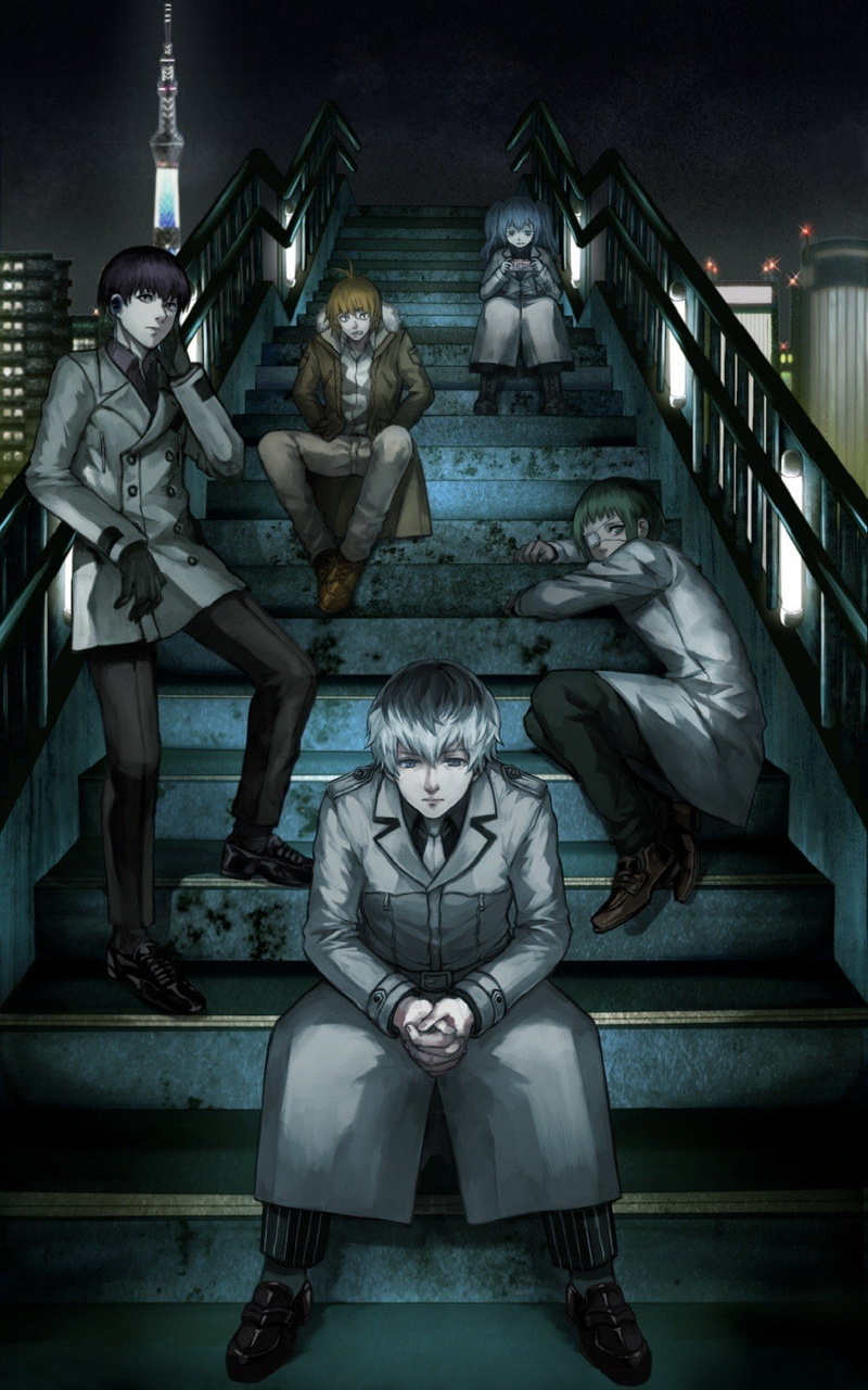 720P, Mutsuki Tooru, Haise Sasaki, Tokyo Ghoul:re, Urie Kuki, Shirazu Ginshi, Yonebayashi Saiko