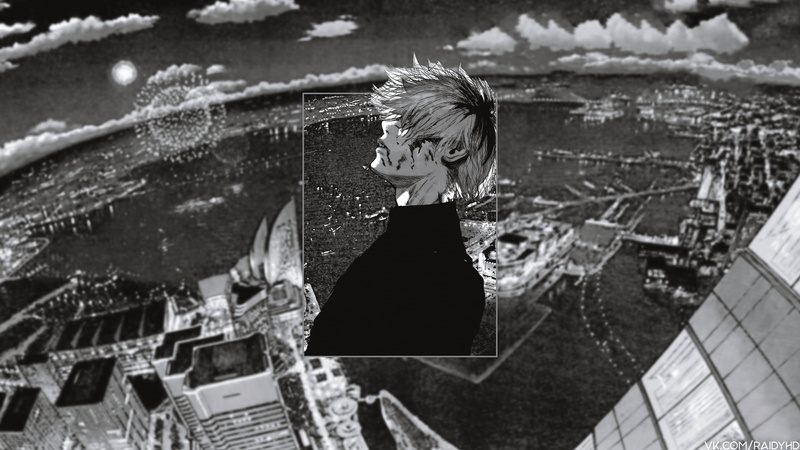 anime boys, anime, 4K, picture-in-picture, Tokyo Ghoul:re, Kaneki Ken