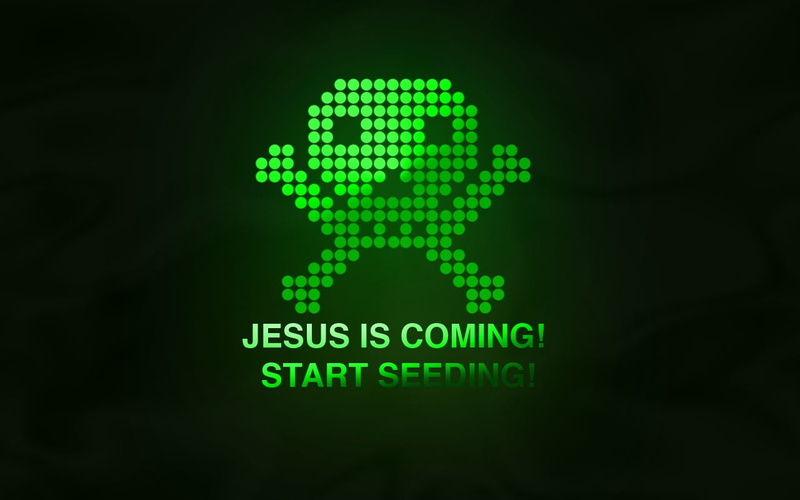 studio shot, close-up, glowing, BitTorrent, black background, jesus, communication, sign, technology, computer monitor, seeding, finance, computer language