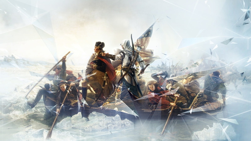 sea, table, people, group of people, cold temperature, art, armed forces, sunlight, Assassins Creed, military, government, real people, video games, nature