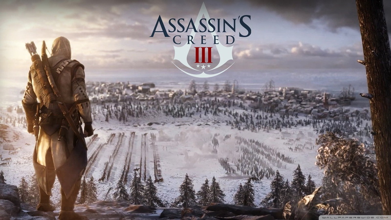 plant, video games, Ubisoft, scenics - nature, warm clothing, Assassins Creed III, non-urban scene, communication, snow, sign, text, winter, beauty in nature